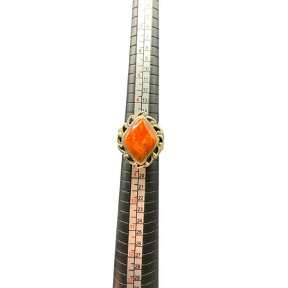 Orange Jasper Ring Gemstone 925 Sterling Silver Cocktail NK Thailand Size 8