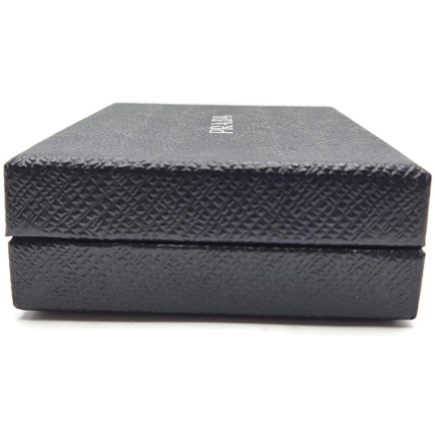 Prada Teddy Bear Keychain Purse Charm Beige Black Saffiano Leather with Crystals