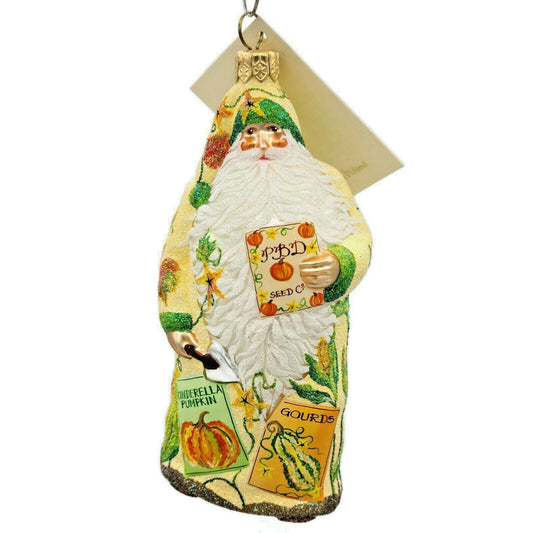 Patricia Breen Sowing Time Gourds Pumpkin Fall Santa Claus Christmas Ornament