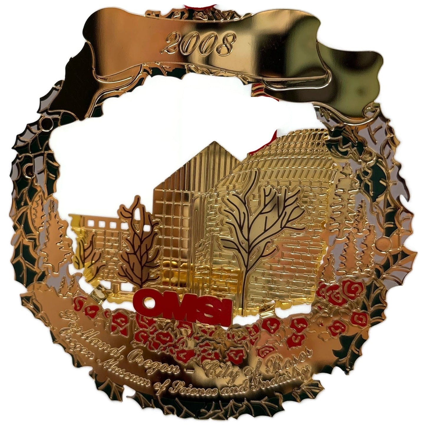 The Portland Ornament OMSI Oregon Museum of Science And Industry Gold Plated