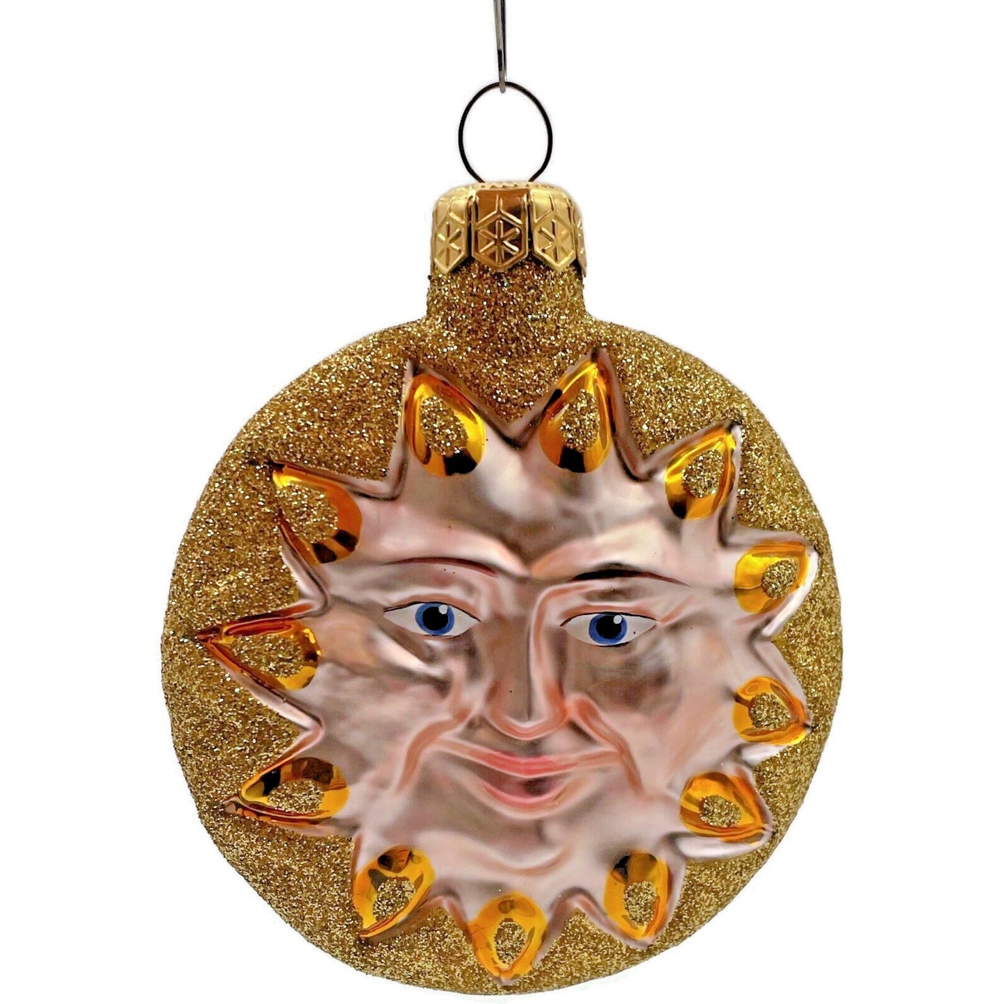 Patricia Breen Sunflower Sun Glittered Tips Gold Summer Christmas Ornament 9516