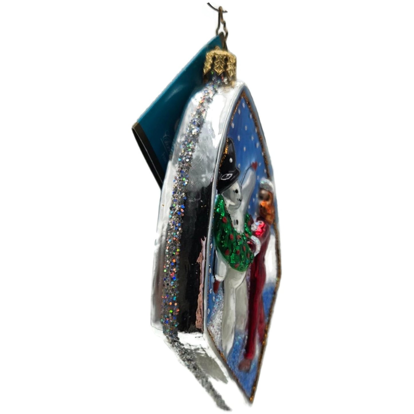 Christopher Radko Calm Bright Santa Snowman Christmas Ornament Winter 1013358