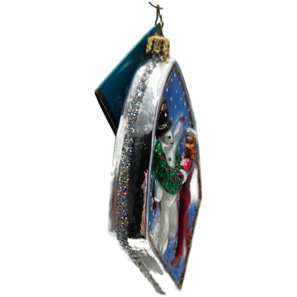 Christopher Radko Calm Bright Santa Snowman Christmas Ornament Winter 1013358