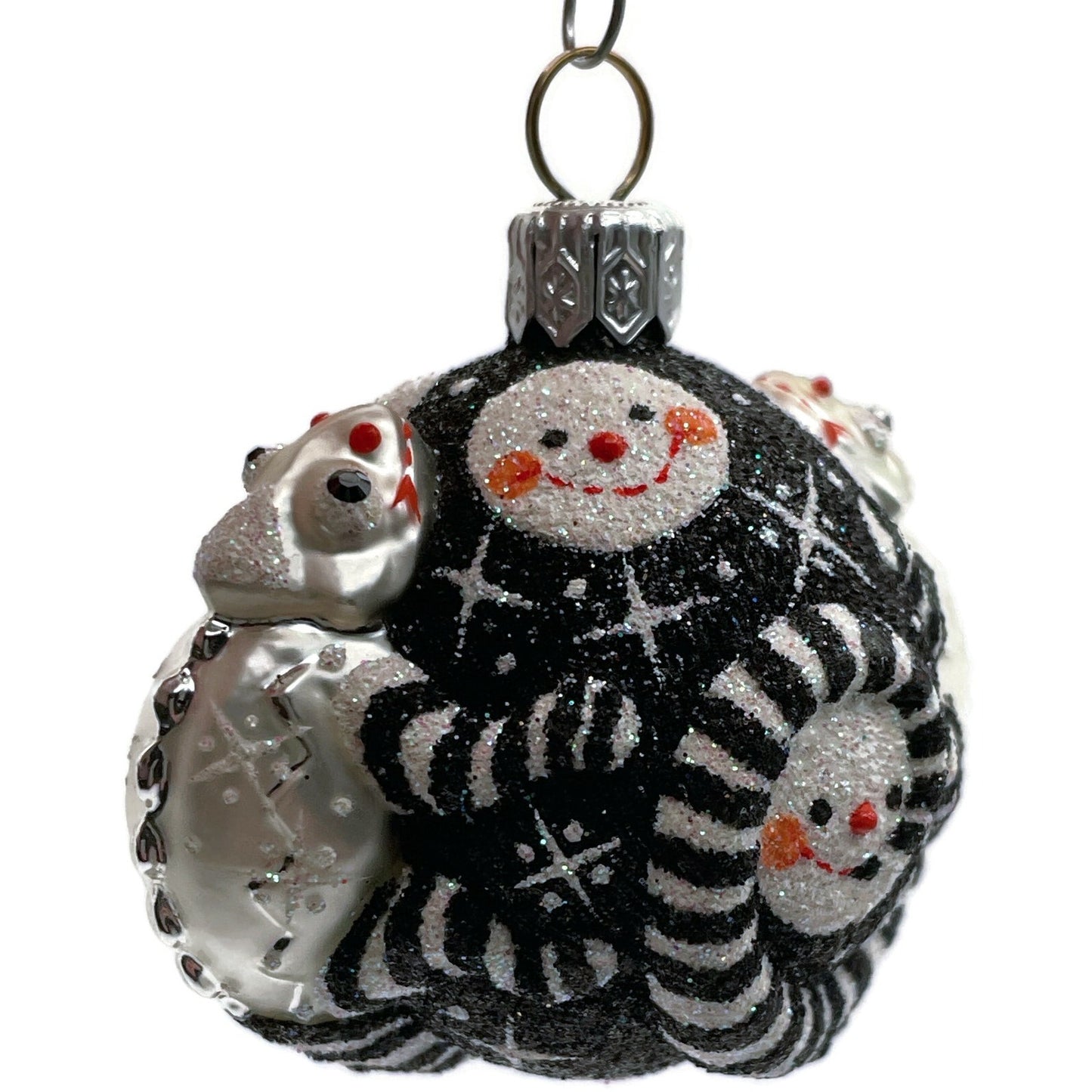 Patricia Breen For James Twice Snow Faces Chameleon Striped Christmas Ornament