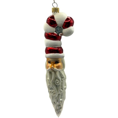 Christopher Radko St Peppermint Candy Cane Hat Santa Christmas Ornament 99-108-0