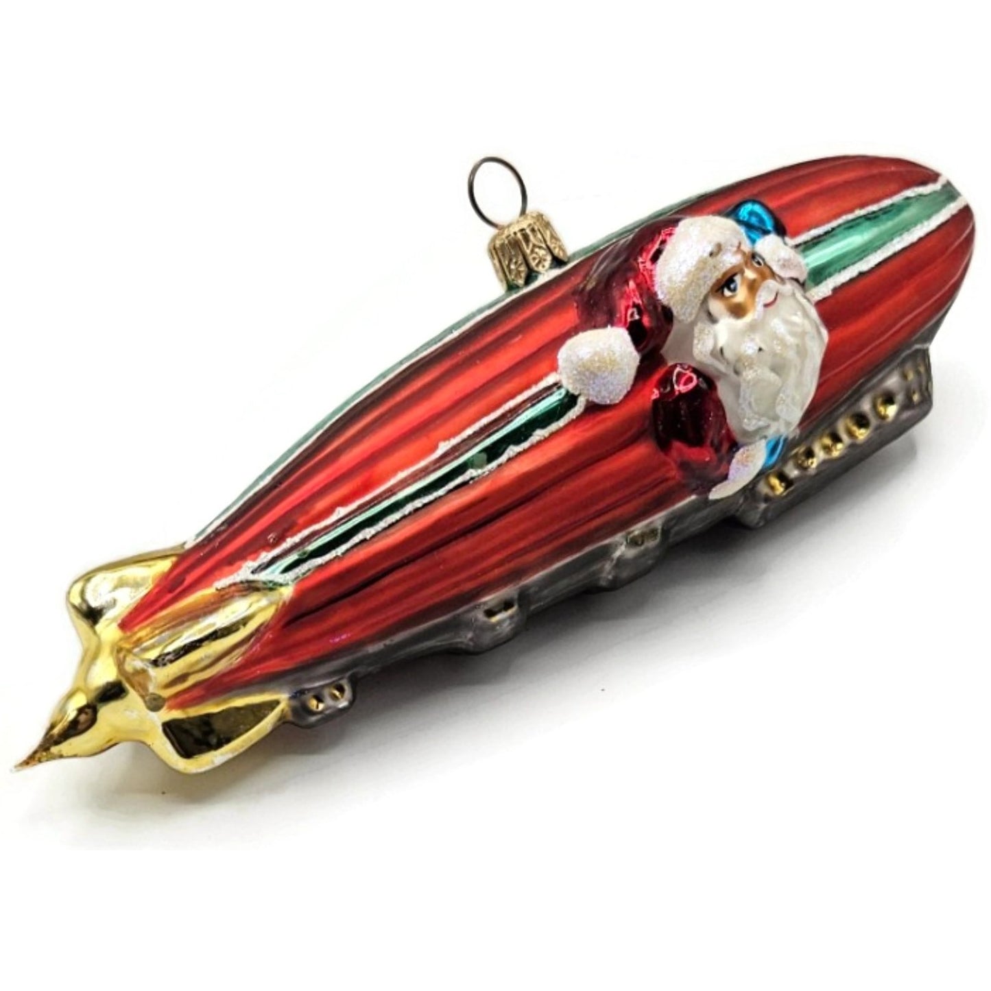 Christopher Radko Zippedee Zeppelin Blimp Santa Claus Christmas Tree Ornament
