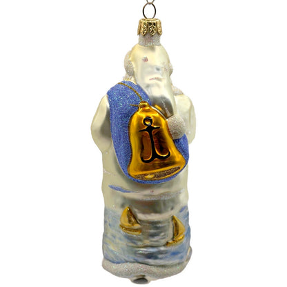 Patricia Breen Santa Of The Safe Harbour Pearl Gold Anchor Bell Summer Ornament
