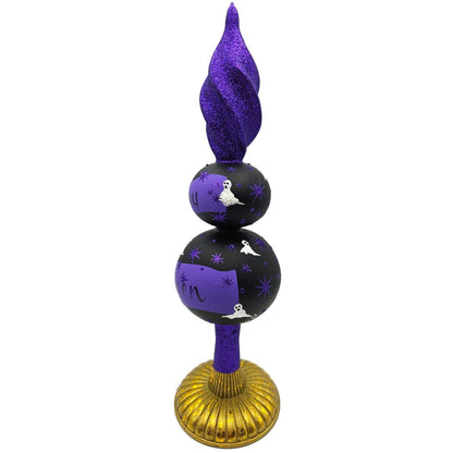 Patricia Breen Happy Halloween Purple Black Ghost Finial Tree Topper 9700AUC