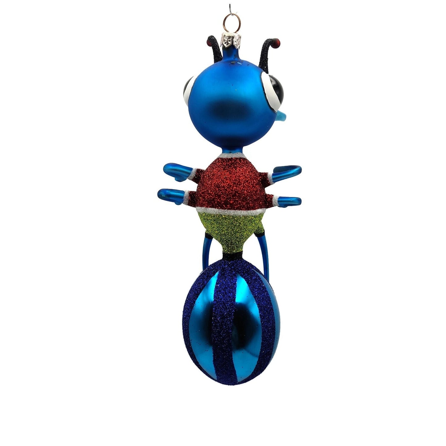 Slavic Treasures Gentlemen Ant Blue Stripe Insect Christmas Ornament 98-111-C-FB