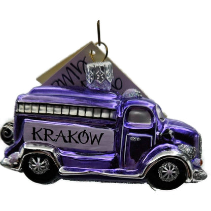Patricia Breen Brave True Lavender Fire Truck Christmas Tree Ornament CATZ