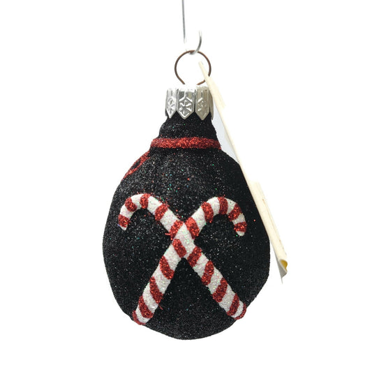 Patricia Breen Peppermint Sack Black Candy Canes Christmas Holiday Tree Ornament
