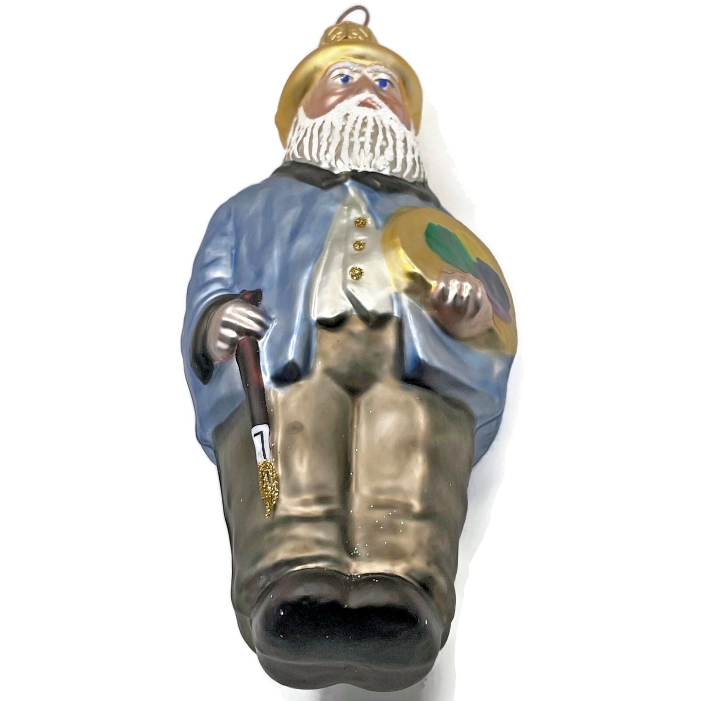 Patricia Breen M Claude Monet Blue Artist Palette Christmas Tree Ornament AIC