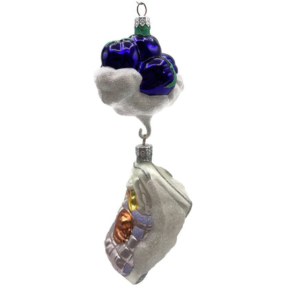 Patricia Breen Visions Of Sugar Plums Purple Plums Shiny Bear Christmas Ornament