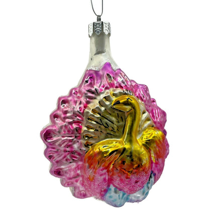 Christopher Radko Rainbow Bird Flower Pink Christmas Tree Ornament 91-092-0