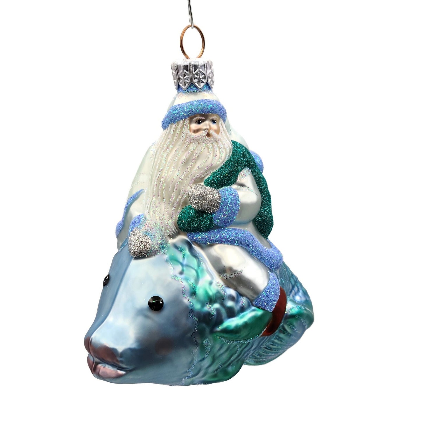 Patricia Breen Santa De La Mer Fine Glitter Bag Summer Nautical Tree Ornament
