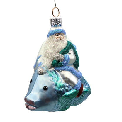 Patricia Breen Santa De La Mer Fine Glitter Bag Summer Nautical Tree Ornament