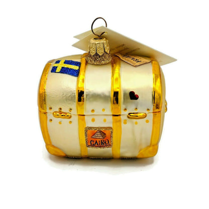 Patricia Breen Bon Voyage Gold Portland Green Triangle Christmas Ornament CATZ