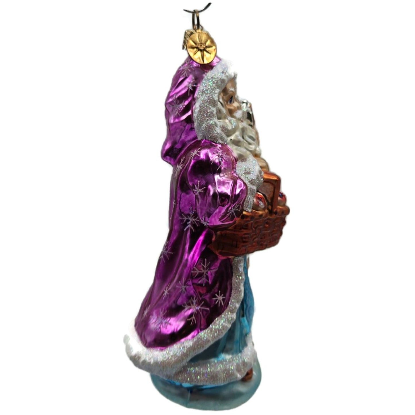 Christopher Radko St. Nick Longaberger Basket Christmas Tree Ornament 01-LON-04