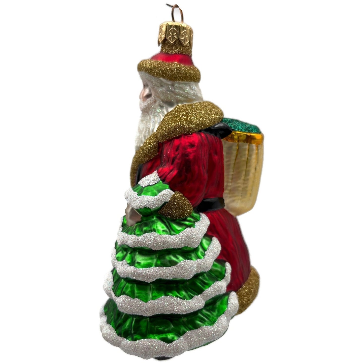 Patricia Breen Father Christmas Red Gold Green Santa Claus Ornament HCB