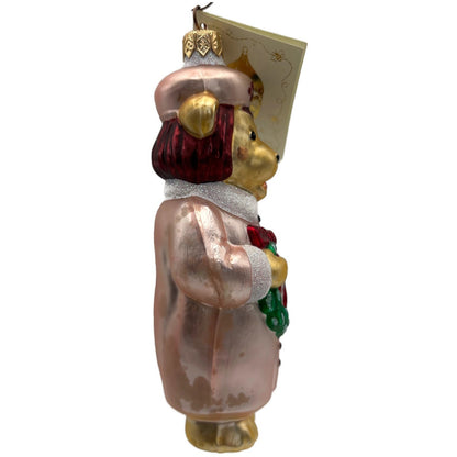 Patricia Breen Mama Bear Pink Green Red Holly Christmas Tree Ornament