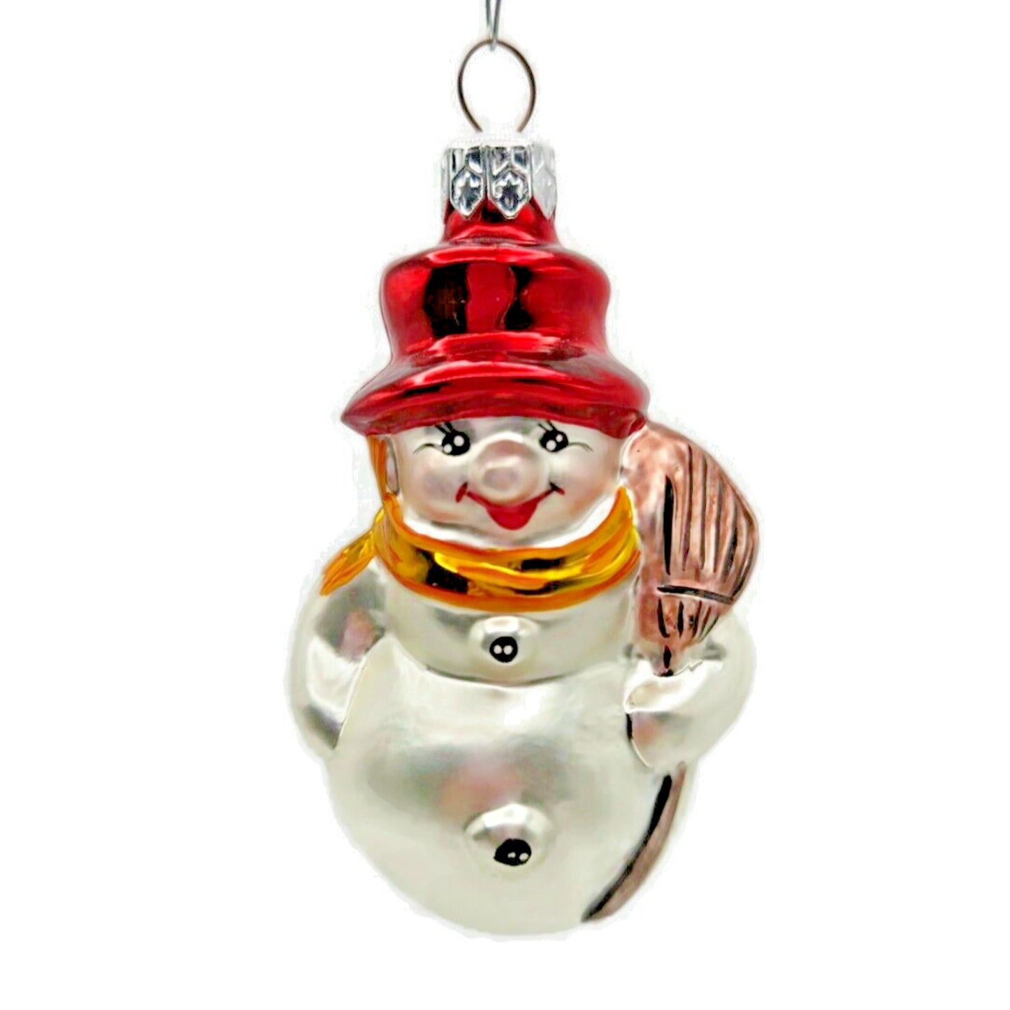 Christopher Radko Littlest Snowman Red Hat Glass Christmas Ornament 92-067-0