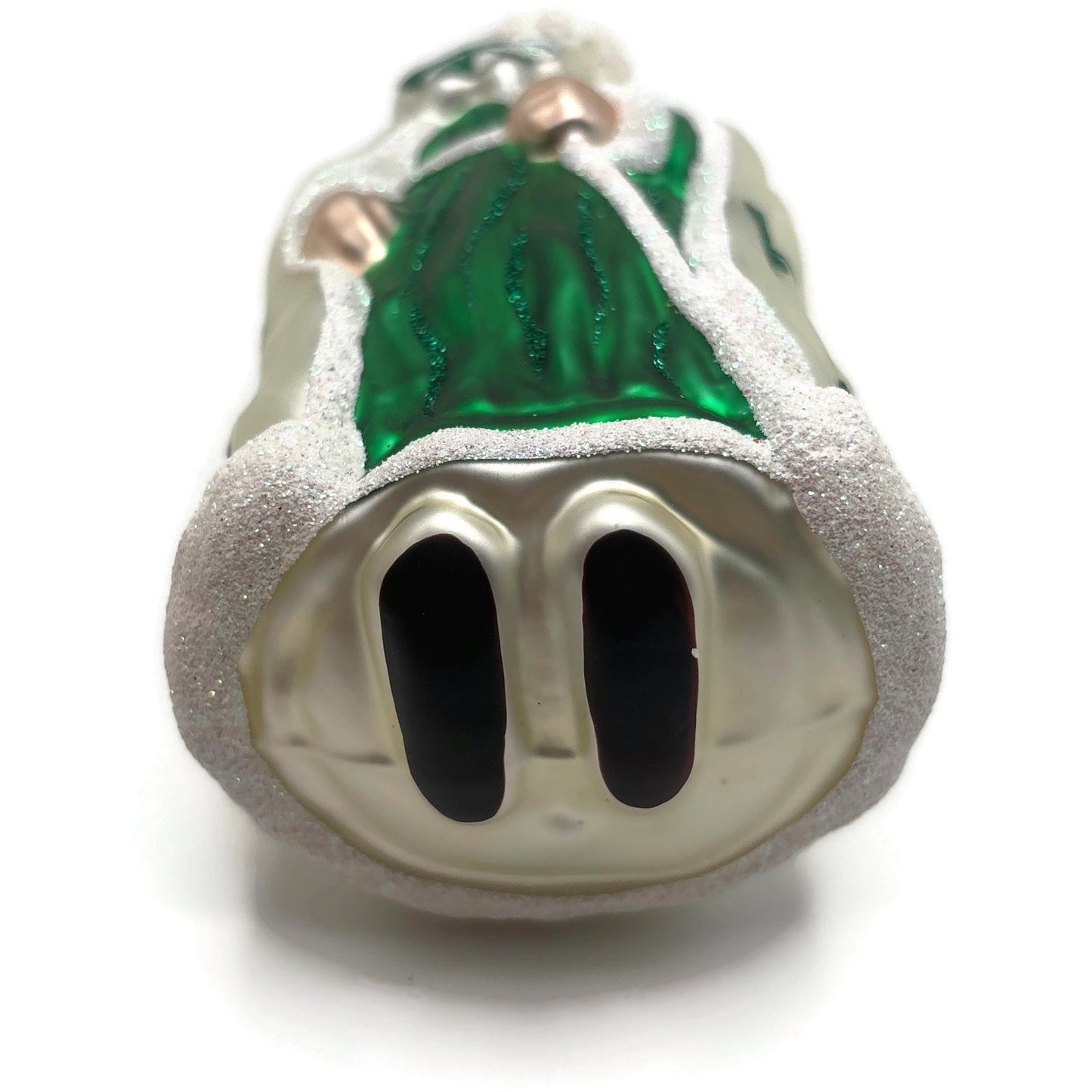 Patricia Breen Santa of the North Pearl Green Shamrocks St. Patrick's Ornament