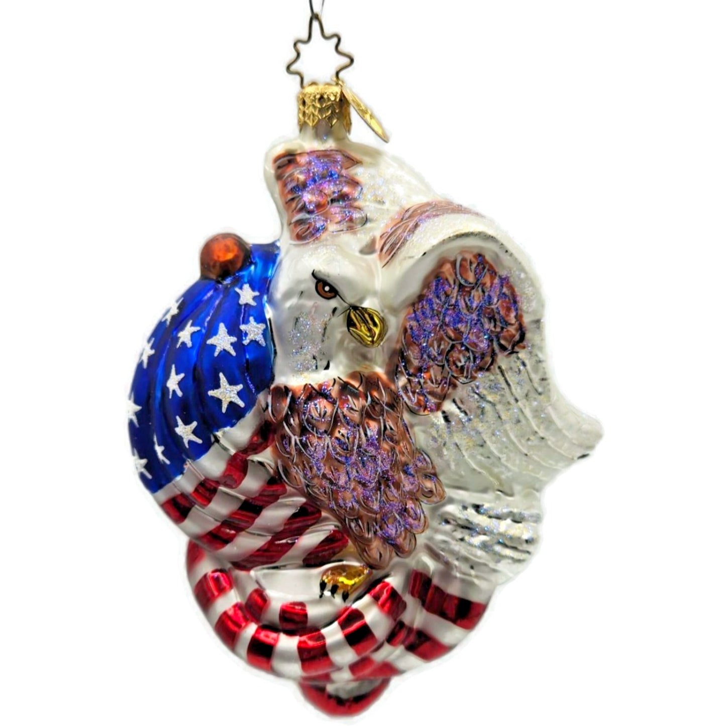 Christopher Radko All American Patriotic Eagle Christmas Tree Ornament 99-211-0