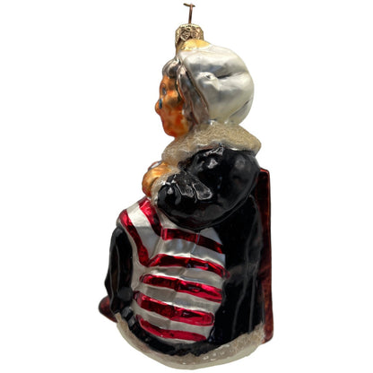 Christopher Radko Betsy Ross Sewing American Flag Patriotic Ornament 98-113-0