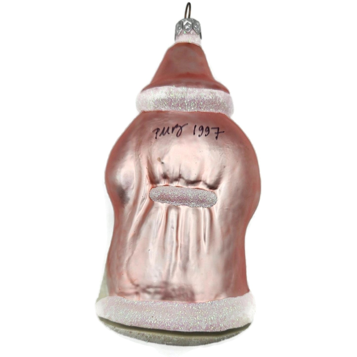 Patricia Breen Woodland Santa Claus Pink Christmas Tree Decor Signed Ornament