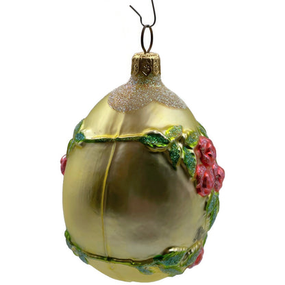 Patricia Breen Aleksandras Egg Flowers Yellow Easter Christmas Signed Ornament