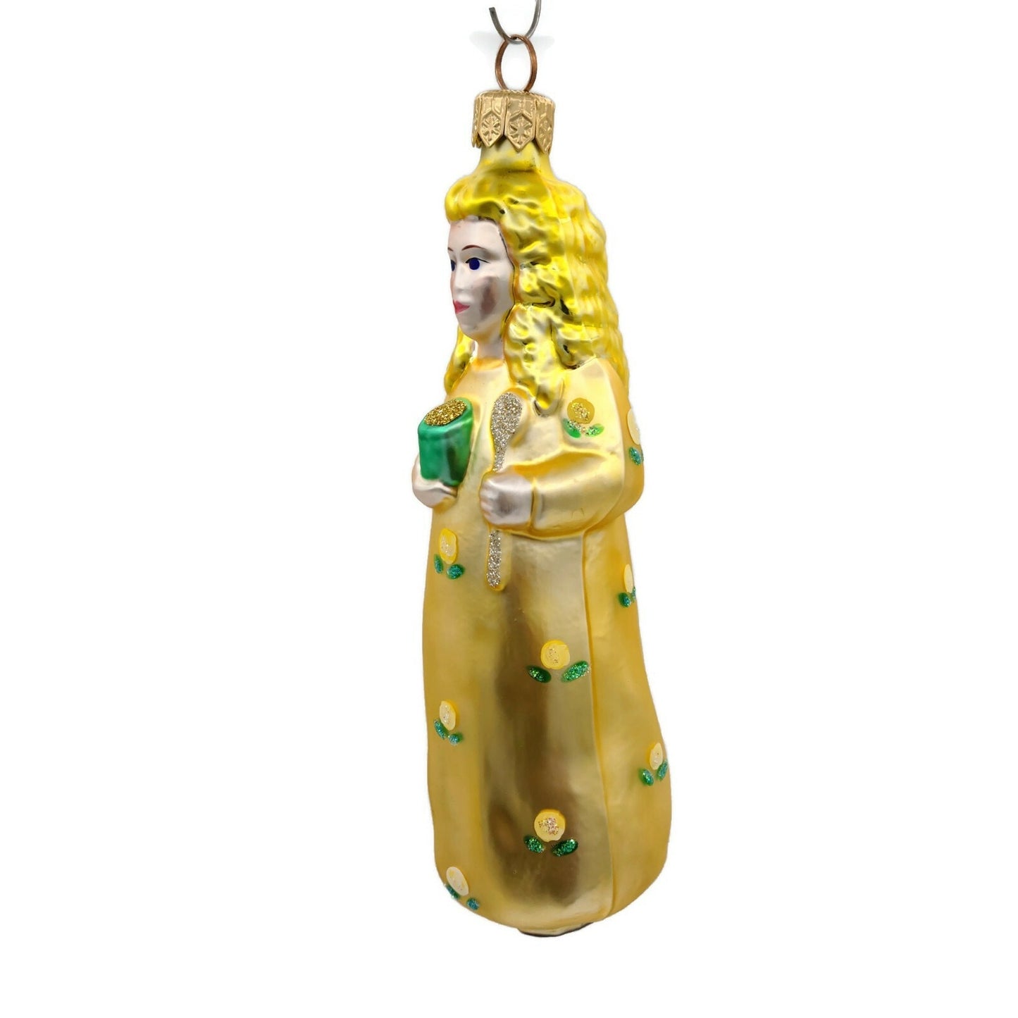 Patricia Breen Goldilocks Yellow Roses Flowers Floral Christmas Holiday Ornament