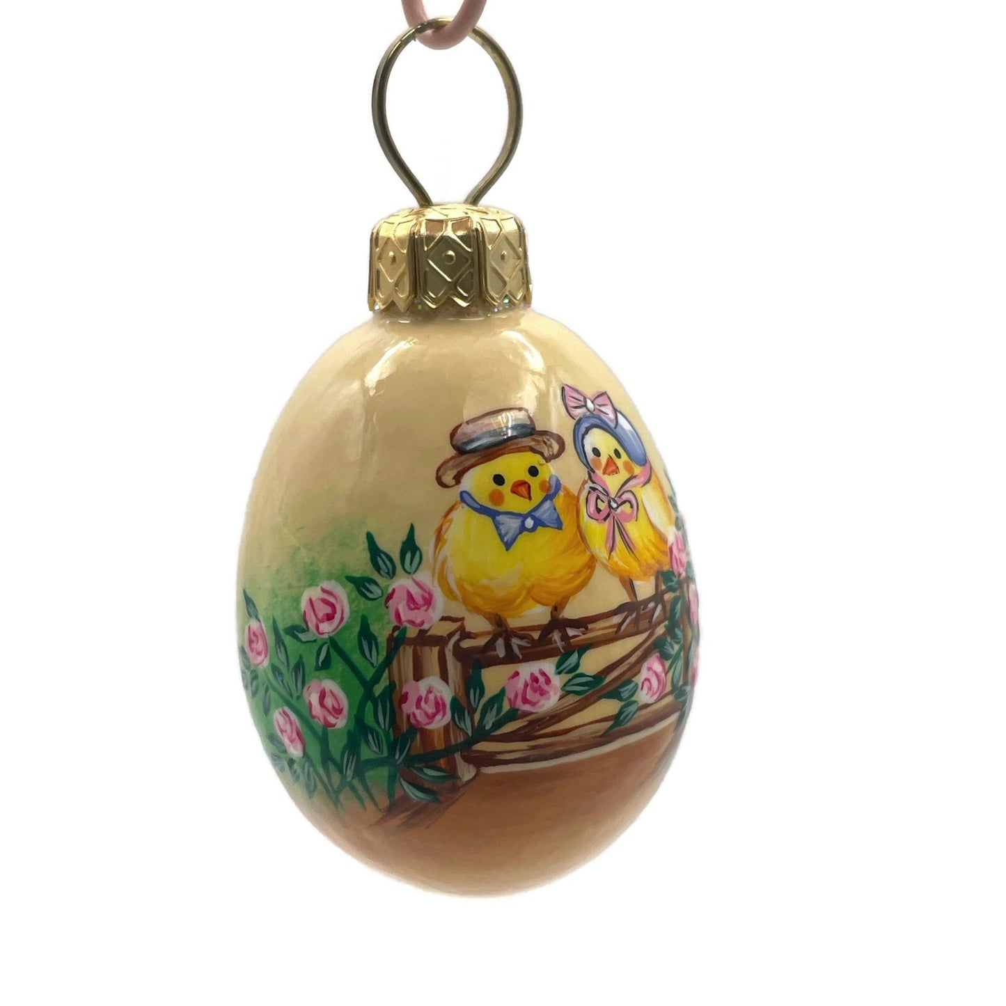 Patricia Breen Miniature Egg Surprise Meet the Peeps Glass Easter Ornament 3310
