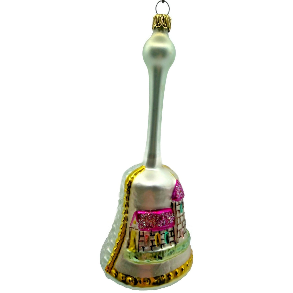 Christopher Radko Church Bell Silver Handle Christmas Ornament 93-295-0 Vintage