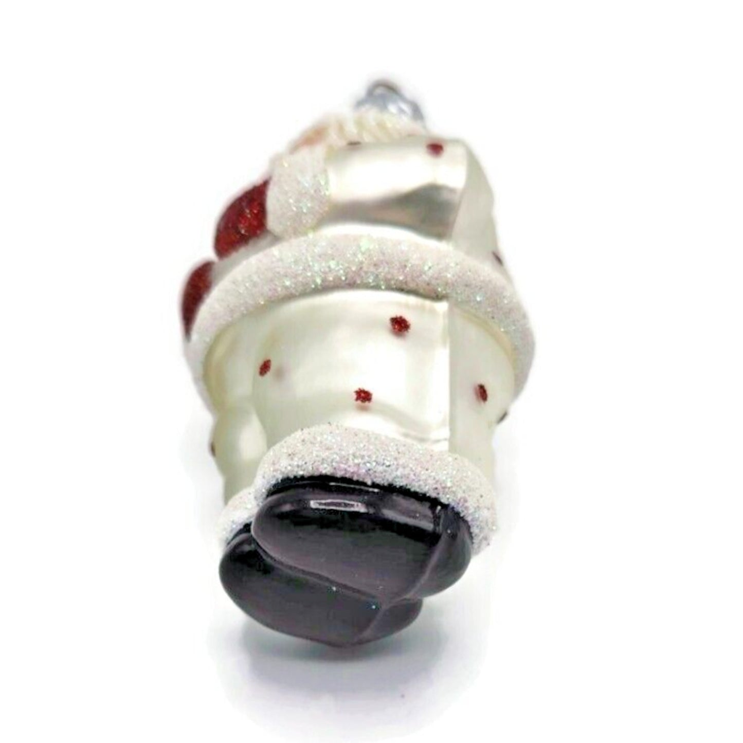 Patricia Breen Miniature Ho Ho Ho Pearl Red Dots Santa Christmas Tree Ornament