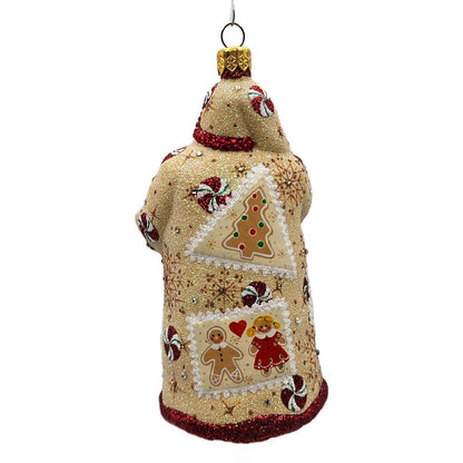Patricia Breen Evans Santa Gingerbread Peppermint Red Crystal Christmas Ornament