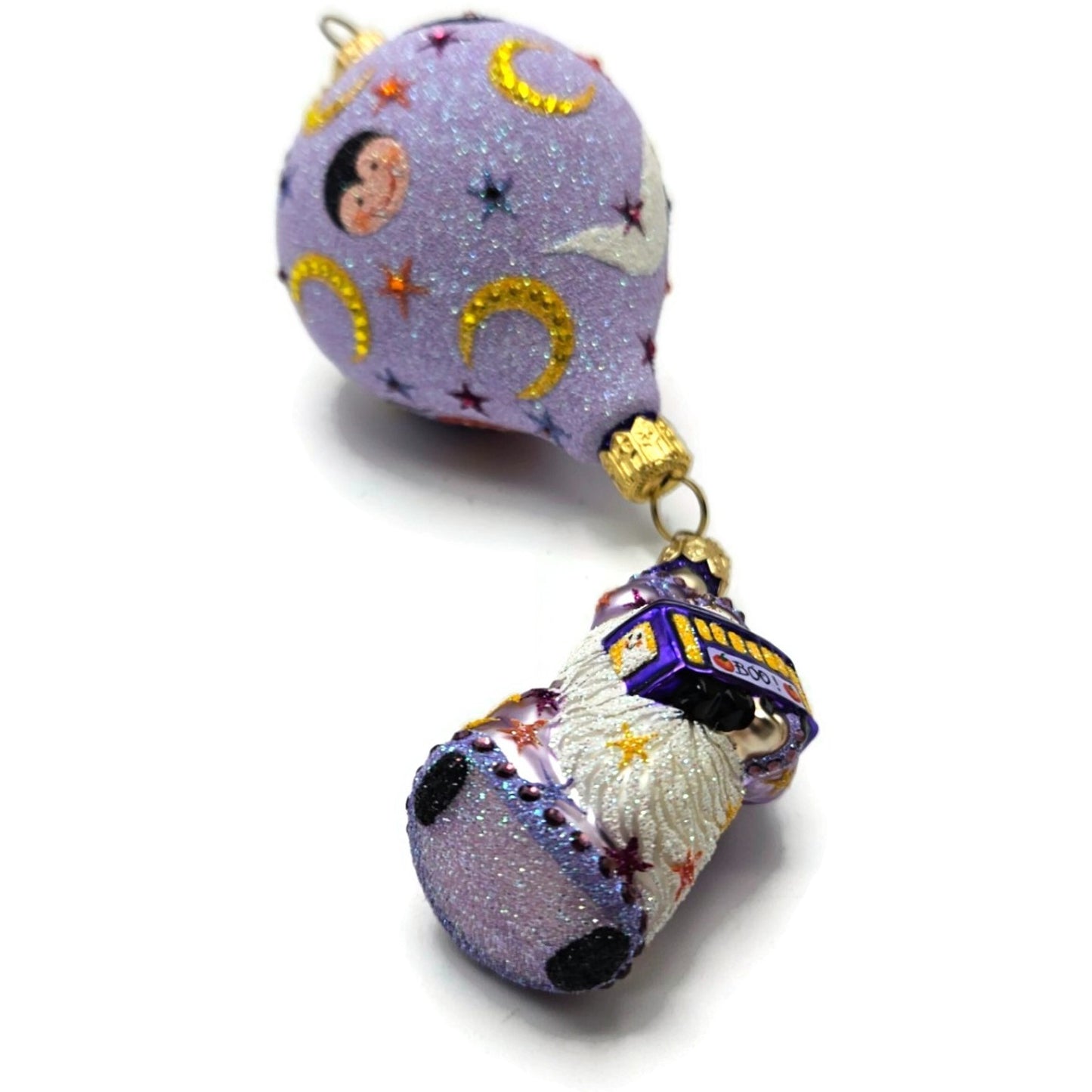 Patricia Breen Santa For Karen Halloween Icons Balloon Moon Stars Ornament Gumps