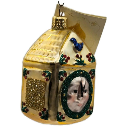 Patricia Breen Hickory Dickory Clock Gold Green Trim Christmas Tree Ornament
