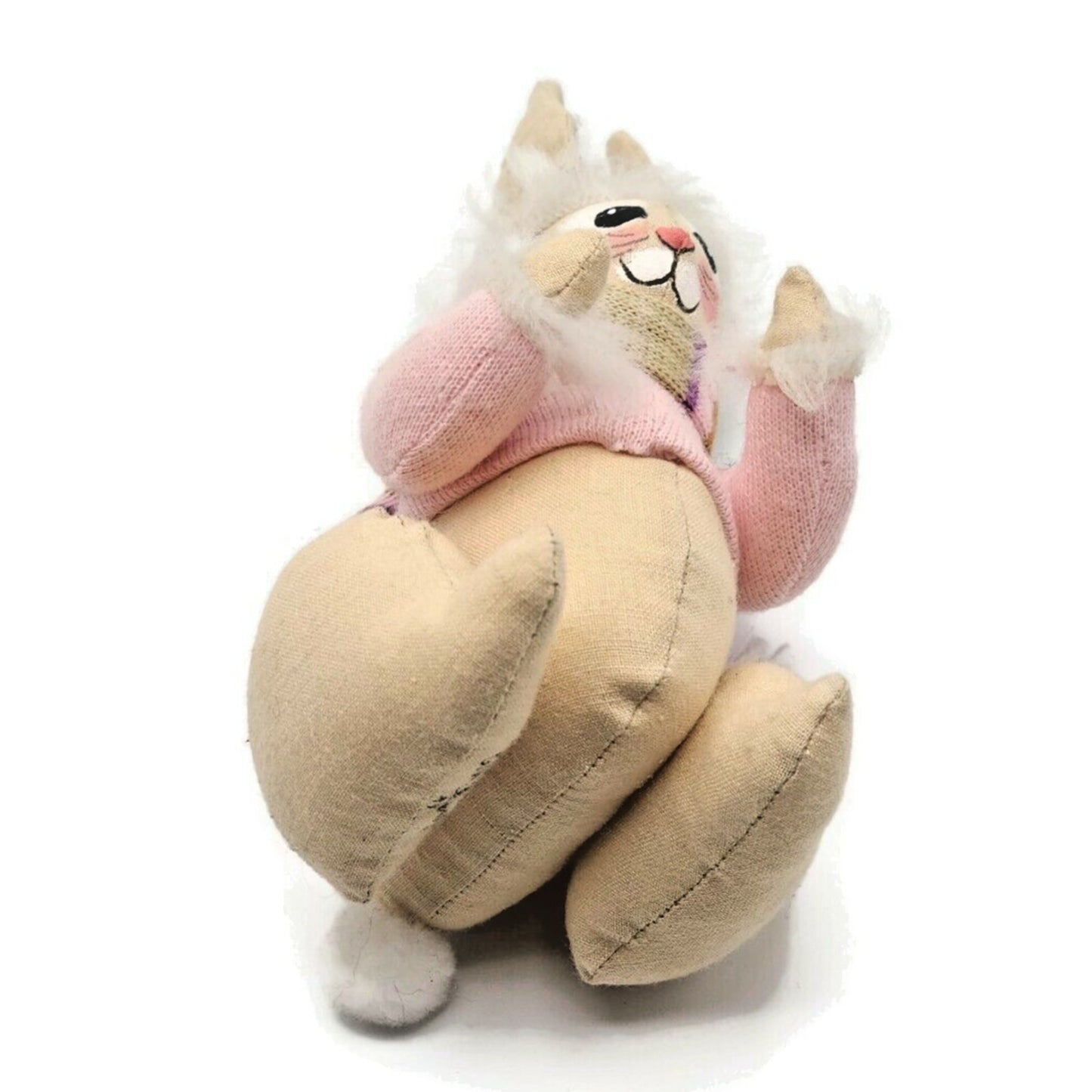 Gladys Boalt Rabbit Pink Outfit Muffler Bunny Handmade Christmas Tree Ornament