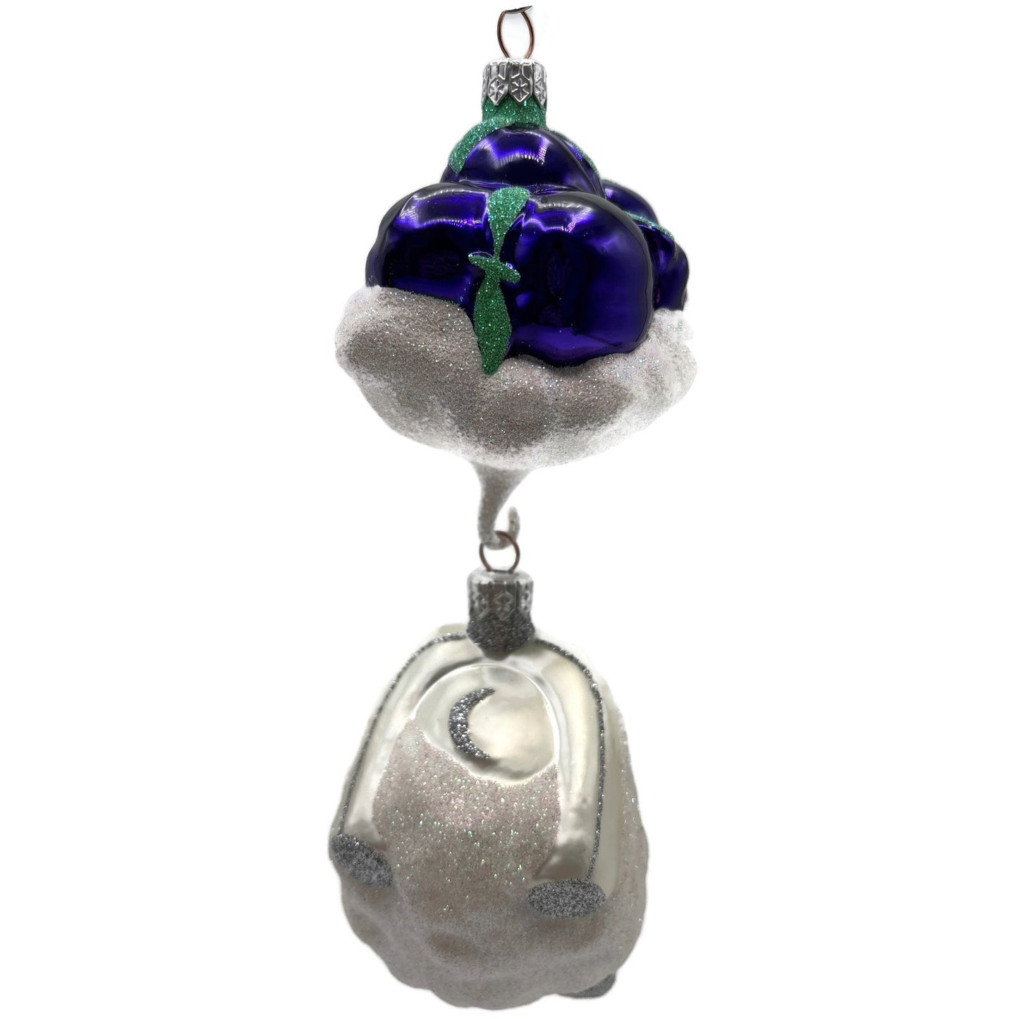 Patricia Breen Visions Of Sugar Plums Purple Plums Shiny Bear Christmas Ornament