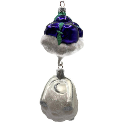 Patricia Breen Visions Of Sugar Plums Purple Plums Shiny Bear Christmas Ornament