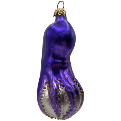 Patricia Breen Olivier Octopus Purple Gold Aquatic Christmas Ornament OOAK