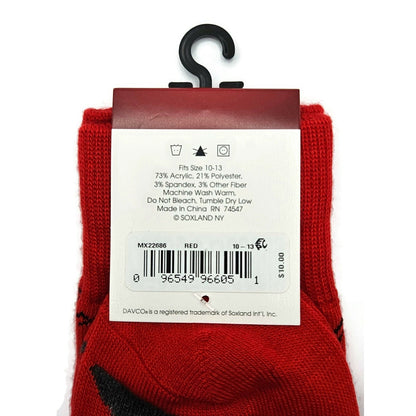 Davco Red Christmas Socks Snowman Argyle Pattern Holiday Stocking Stuffers