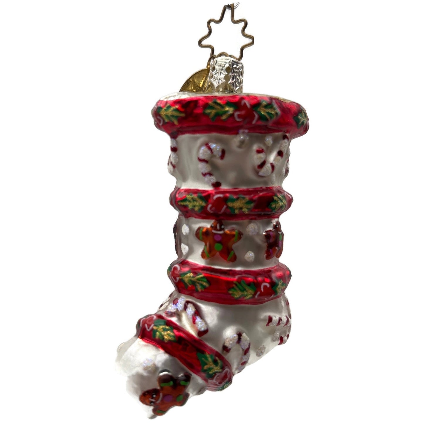 Christopher Radko Cookies 'N' Canes Stocking Christmas Tree Ornament 01-0015-0