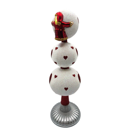 Patricia Breen Love Joins Finial Pearl Santa Claus Valentine Tree Topper 2050