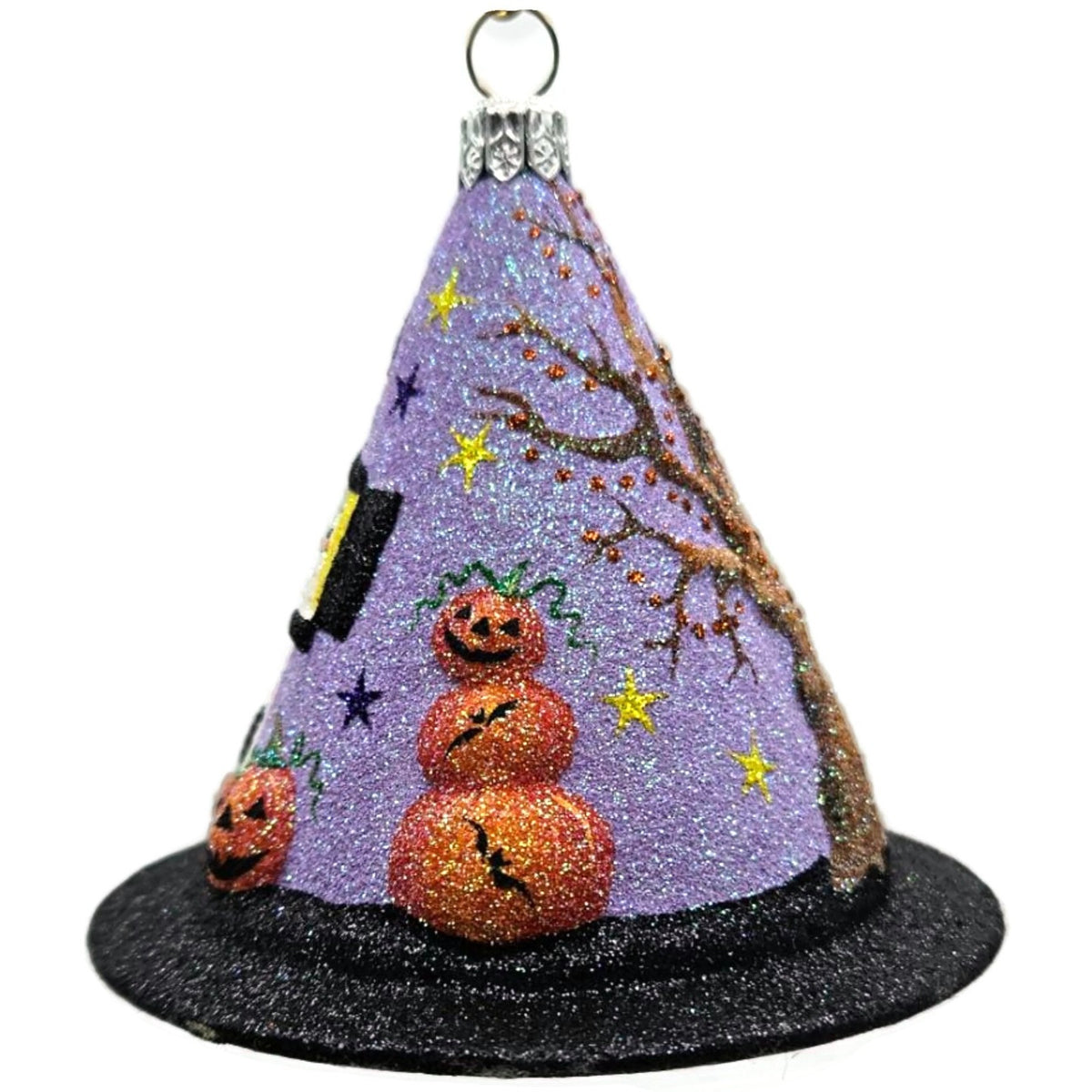 Patricia Breen Villa Boo Purple Moon Pumpkin Halloween Christmas Ornament 2356