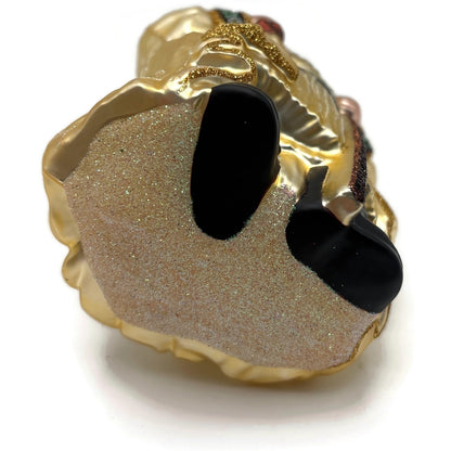 Patricia Breen Van Mourik Santa Claus Gold Brown Fall Christmas Tree Ornament
