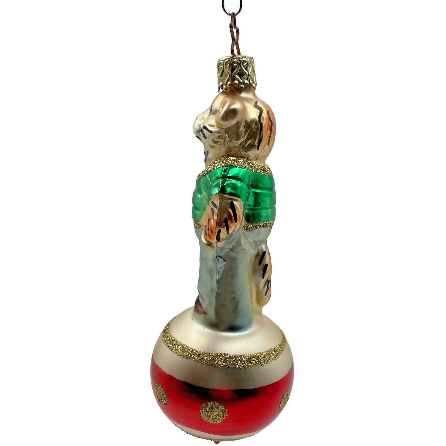 Tony Tiger With Green Shirt Inge Glass Ornament German Christmas Tree Decoration