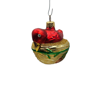 Patricia Breen Nesting Instinct Red Bird Acorns Christmas Holiday Tree Ornament