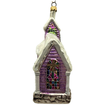 Christopher Radko Midnight Blessings Church Christmas Tree Ornament 99-382-0