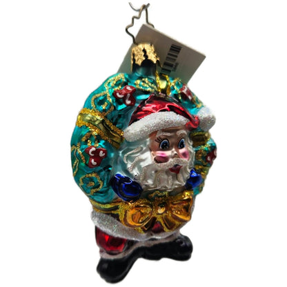 Christopher Radko I've Been Framed Little Gems Santa Christmas Ornament 1011241
